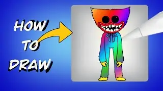 Drawing Huggy Wuggy | Poppy Playtime | Draw and Color