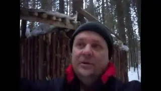 Постройка лачуги в лесу №33  Урраа! Печь установлена