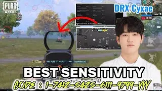 New Best Sensitivity Settings For PUBG/BGMI in 2024 | DRX Cyxae New Sensitivity | 4 Finger + Gyro