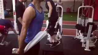 Triceps Underarm Exercise : Straight Arm Pulldown Row with Band or Cable