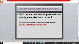 VBA code to send multiple emails to multiple sender from Outlook on single click