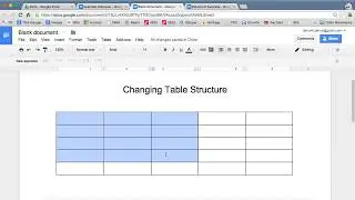 Google Docs - Table Changing Structure