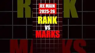 🤯EXPECTED RANK Vs MARKS for JEE MAINS! ✅| 
