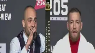 ПОТАСОВКА АЛЬВАРЕСА И МАКГРЕГОРА НА ПРЕСС КОНФЕРЕНЦИИ UFC 205