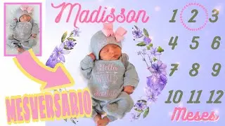 Como crear un fondo de CUMPLE MESES para bebé