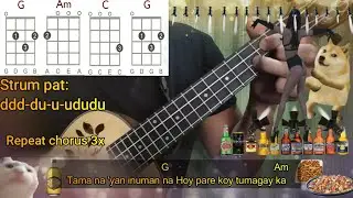 Inuman na-parokya ni edgar ukulele tutorial