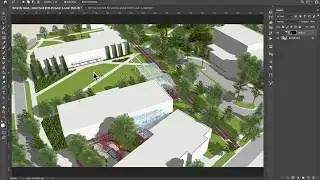 Adding Shrubs in Perspective Renderings Using Photoshop