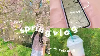 spring vlog 💐 — cherry blossoms, relaxing, anime & manga