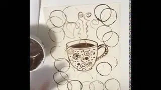 Рисуем кофейную чашку.