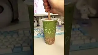 Matcha & Strawberry Boba ASMR! 