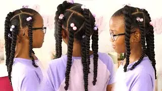 Easy Ponytails | Little Girls Hairstyle ▸ Natural Hair
