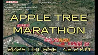 AppleTree Marathon  2025: 3D Video Course Map | 42.2 km - Vancouver