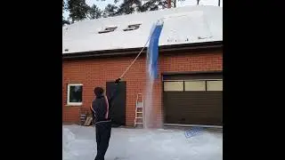 Roof snow scraper with cloth