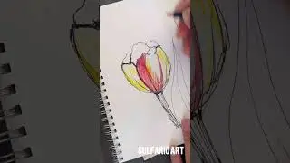 Рисуем "Тюльпан" в цвете. Часть 2  #painting #watercolor #art #drawing #clay #tutorial #творчество