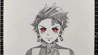 how to draw Tanjiro | cách vẽ tanjiro - Demon slayer ( Kimetsu no Yaiba )
