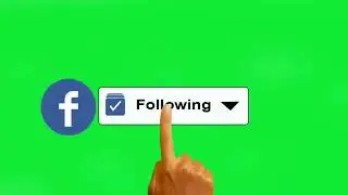facebook follow button Green screen