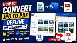 How to Convert JPG to PDF Offline on Windows Laptop | No Internet Needed
