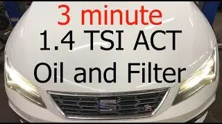 Seat Leon FR 1.4 TSI ACT Oil and Filter CZEA 150bhp Petrol 2014-2018 VW Golf Audi A3 A4 How To