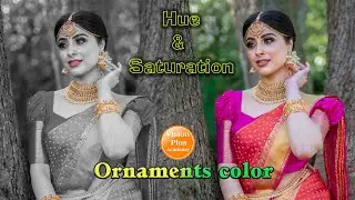 Ornaments in color,Hue and Saturation in new adjustment Layers