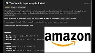 Two Sum 2 in JavaScript | Two Pointers| Leetcode 167| Programming Pixels | FAANG tastic