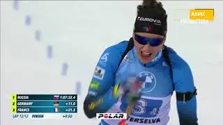 Золото у Российских девчонок  этапа кубка мира в Антхольце-Gold in biathlon for Russian girls