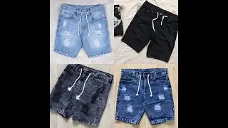 Celana Pendek Jeans Sobek Tali Kolor Rawis Celana Distro Pria Rawis Celana Pria Hits