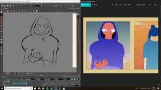 Copiando un cuadro de SIAMÉS.