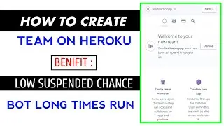 How to Create Team On HEROKU | Create Team In Heroku | Heroku Pe Team Kaise Banaye | Heroku Team