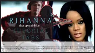 TUTORIAL+TABS - Shut Up and Drive by Rihanna - ROCK REMIX - Beginner Guitar Lesson