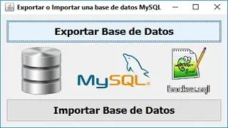Exportar e Importar base de datos MySQL con Java