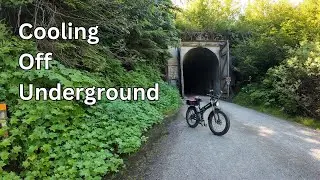 Cooling off inside a train tunnel on my ebike...