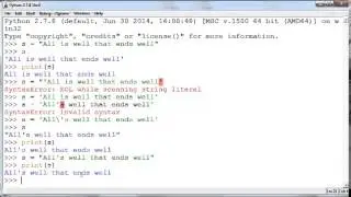 Python tutorial - strings