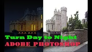 Adobe Photoshop Convert Day scene to Night Time English Subtitle