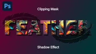PHOTOSHOP Text Effect | Clipping Mask | Shadow Effect TUTORIAL