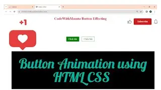 Button Animation using HTML CSS|Effect on Button 