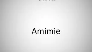 How to say amimia in German?