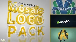Mosaic Logo Reveal Pack - After effects Template