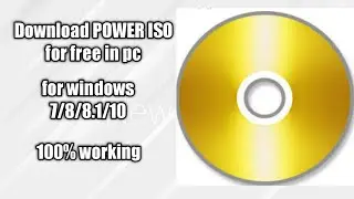 How to download Power Iso for free in pc for windows 7/8/8.1/10 for 32 bit and 64 bit | Techno Yash
