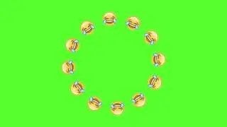 Футаж / Footage Spinning Emojis ХРОМАКЕЙ
