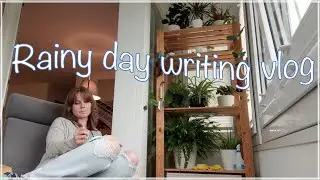 Write with me on a rainy day | ASMR rain sounds, birds chirping, pen writing, smooth jazz