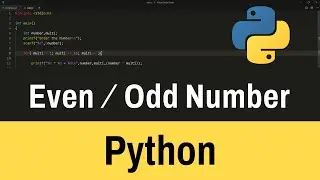 Program to Check User Input for Even or Odd Number | Python Tutorial for beginners