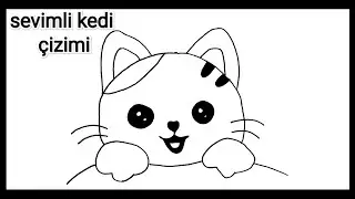 Kolay sevimli kedi çizimi - nasıl çizilir /Easy cute cat drawing |Merve ile çizim zamanı|