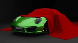 Porsche 911 Carrera 4S cloth reveal | Blender 3D