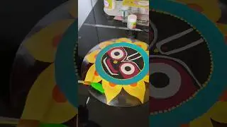 jagannath painting on glass plate 