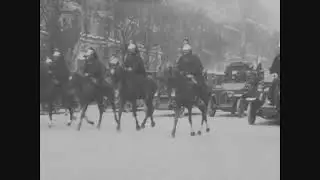 Konferencja wersalska – powitanie prezydenta Woodrowa Wilsona i jego żony w Paryżu. 14 grudnia 1918