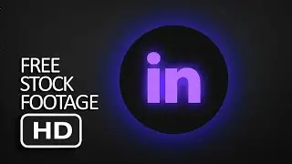 Free Stock Footage - Glowing Logo LinkedIn