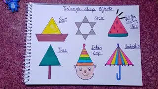 Triangle shape objects/ easy to draw shapes with triangle 