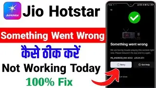 Jiohotstar Something Went Wrong Please Try Again || Nothing is working on Jio Hotstar