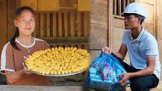 Gau makes sweet potato cakes to sell, Hien comes back to visit, The regret is not being able to meet
