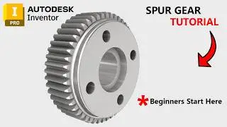 Autodesk Inventor 2025 Beginner Exercise - Spur Gear Beginner Tutorial